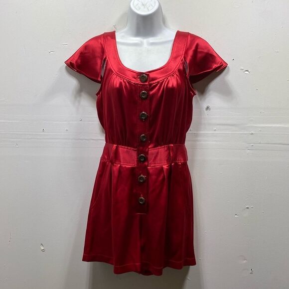Nanette Lepore Bergdorf Goodman Satin Romper Size 0 - Picture 1 of 7